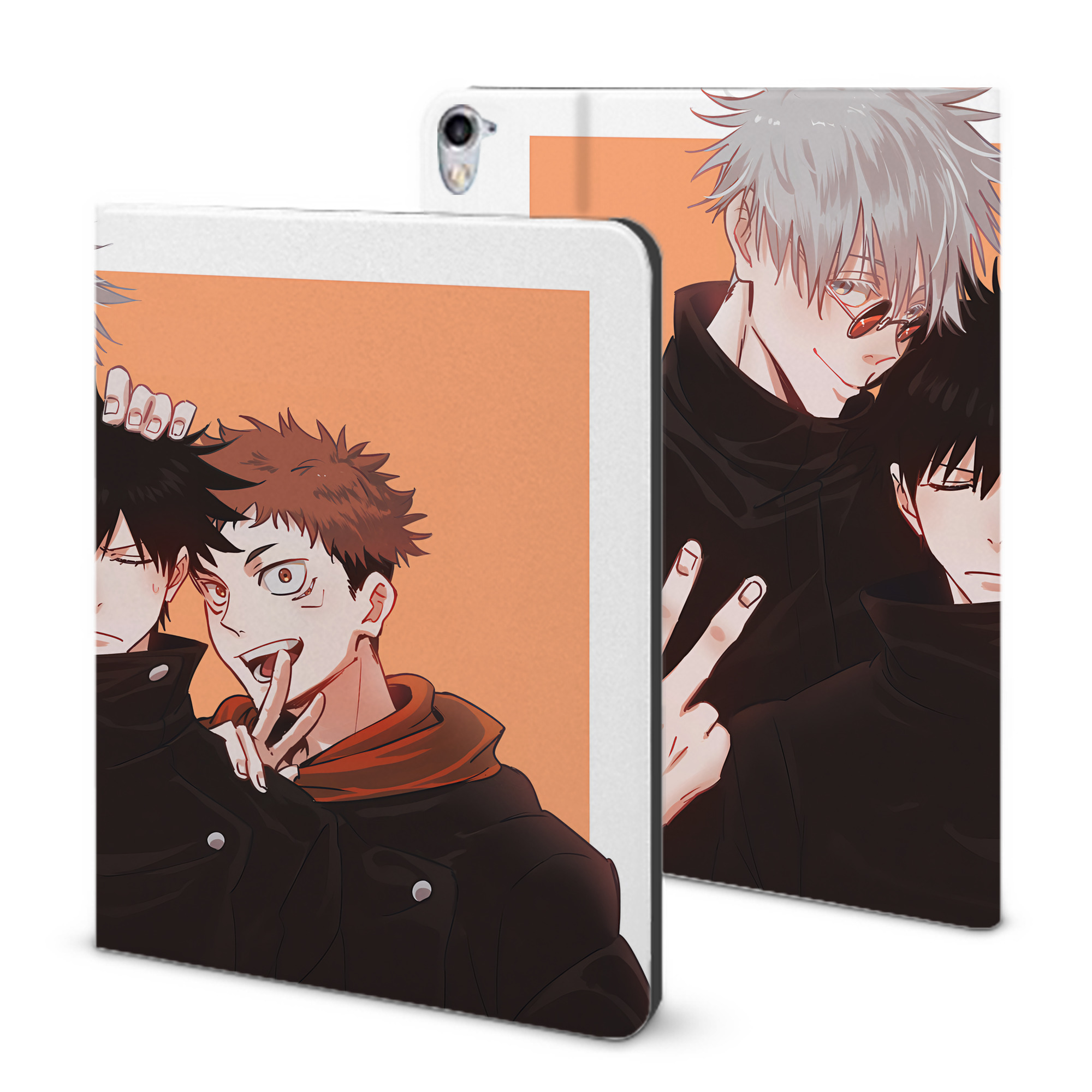 （画像用） 呪術廻戦 Jujutsu Kaisen IPad ケース ブック型 PUレザー TPU 耐衝撃 軽量 薄型 ペン収納なし 全面保護 IPad 各モデル対応
